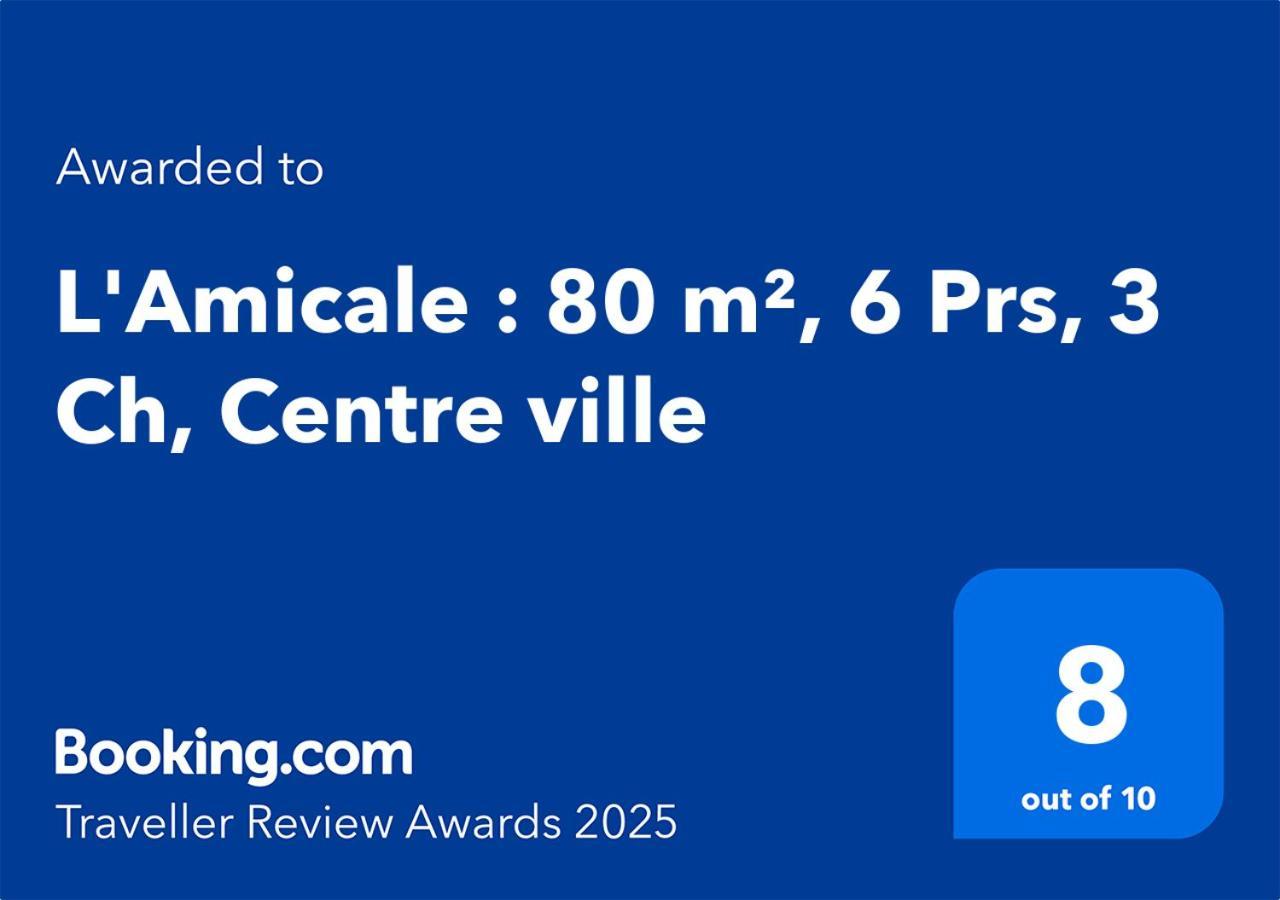 L'Amicale : 80 M², 6 Prs, 3 Ch, Centre Ville 디종 외부 사진